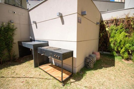 Área comum - Churrasqueira de kitnet/studio à venda com 1 quarto, 25m² em Santo Amaro, São Paulo
