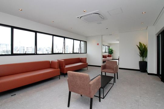 Área comum de kitnet/studio para alugar com 1 quarto, 24m² em Bela Vista, São Paulo