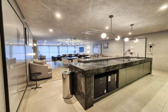 Área comum de kitnet/studio à venda com 1 quarto, 33m² em Higienópolis, São Paulo