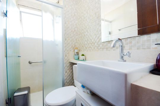 Banheiro Social de apartamento para alugar com 2 quartos, 59m² em Vila Paulista, Guarulhos