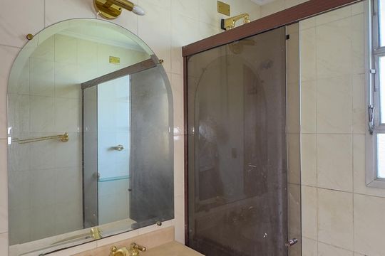 Banheiro da Suíte de apartamento à venda com 3 quartos, 107m² em Santo Amaro, São Paulo