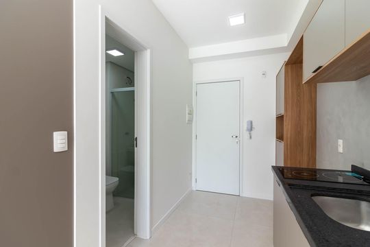 Cozinha de apartamento à venda com 1 quarto, 28m² em Santana, São Paulo