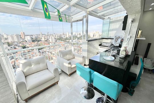 Varanda gourmet de apartamento à venda com 2 quartos, 105m² em Lauzane Paulista, São Paulo