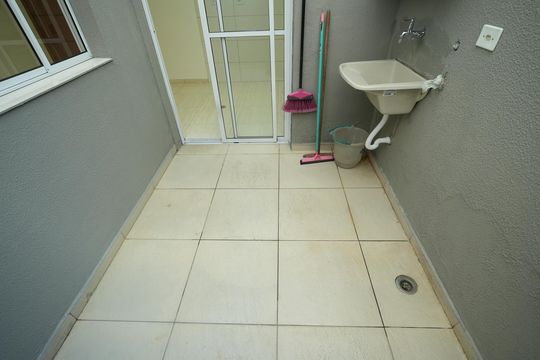 Área de Serviço de apartamento à venda com 2 quartos, 55m² em Campestre, Santo André