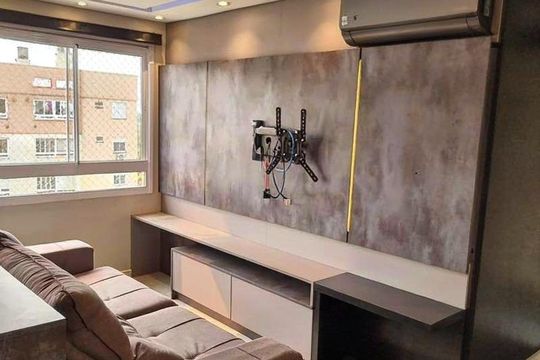 Sala de apartamento à venda com 2 quartos, 54m² em Fátima, Canoas