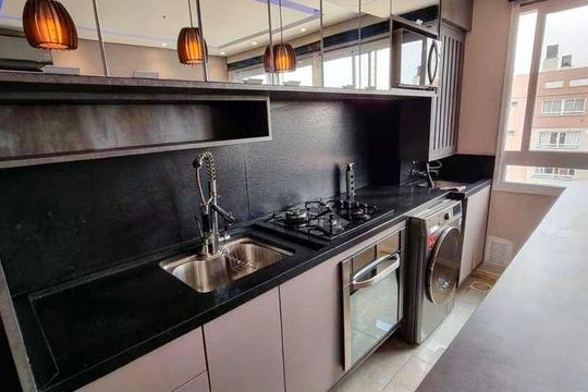 Cozinha de apartamento à venda com 2 quartos, 54m² em Fátima, Canoas
