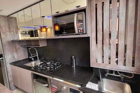 Cozinha de apartamento à venda com 2 quartos, 54m² em Fátima, Canoas