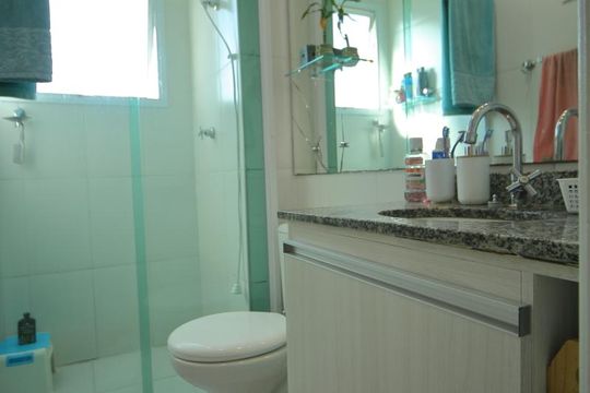 Banheiro  de apartamento à venda com 2 quartos, 75m² em Centro, São Bernardo do Campo