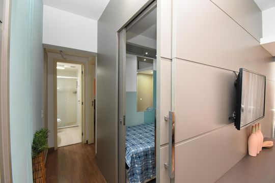 Sala de apartamento à venda com 2 quartos, 50m² em Centro, Curitiba