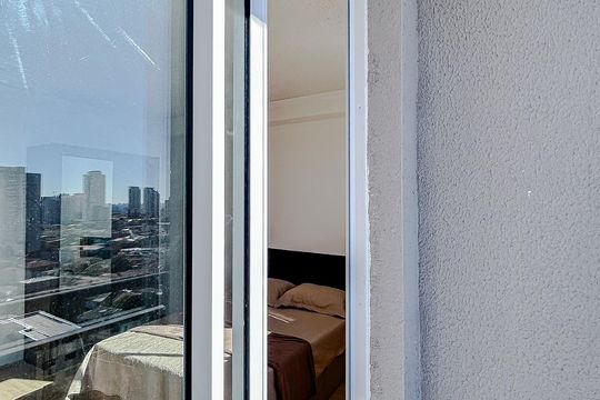 Varanda de kitnet/studio para alugar com 1 quarto, 25m² em Tatuapé, São Paulo
