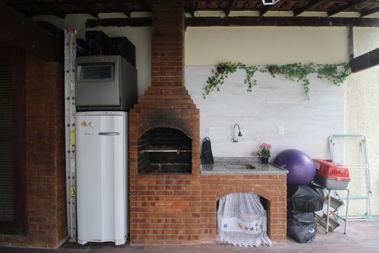 Quintal - Churrasqueira  de casa de condomínio à venda com 3 quartos, 170m² em Gardenia Azul, Rio de Janeiro