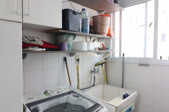 Área de Serviço de apartamento à venda com 3 quartos, 70m² em Jardim Santo André, Santo André