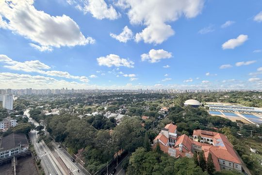 Vista  de apartamento para alugar com 1 quarto, 34m² em Santo Amaro, São Paulo