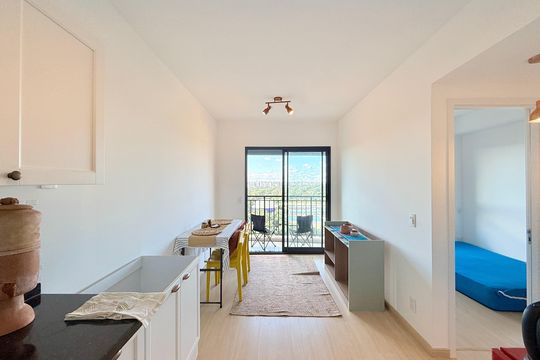 Banheiro de apartamento para alugar com 1 quarto, 34m² em Santo Amaro, São Paulo