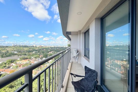 Sacada de apartamento para alugar com 1 quarto, 34m² em Santo Amaro, São Paulo