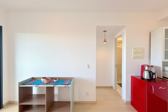 Sala de apartamento para alugar com 1 quarto, 34m² em Santo Amaro, São Paulo
