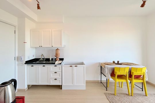 Sala de apartamento para alugar com 1 quarto, 34m² em Santo Amaro, São Paulo