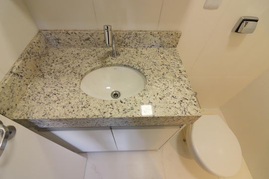Banheiro Social de apartamento para alugar com 1 quarto, 49m² em Centro, São Bernardo do Campo