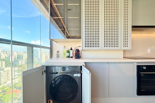 Área de Serviço de apartamento para alugar com 1 quarto, 38m² em Brooklin, São Paulo