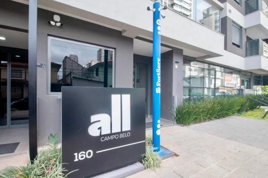 Fachada de apartamento para alugar com 1 quarto, 38m² em Brooklin, São Paulo