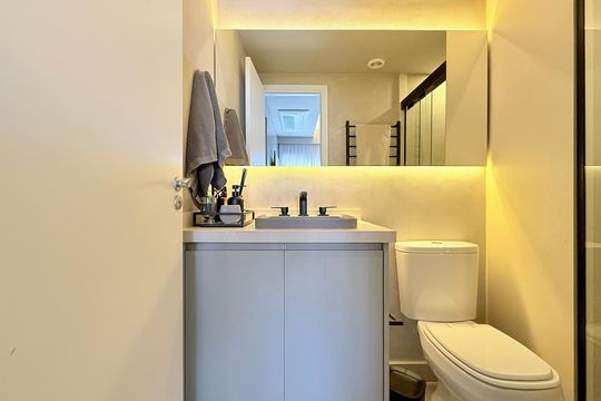 Banheiro Suíte  de apartamento para alugar com 1 quarto, 38m² em Brooklin, São Paulo