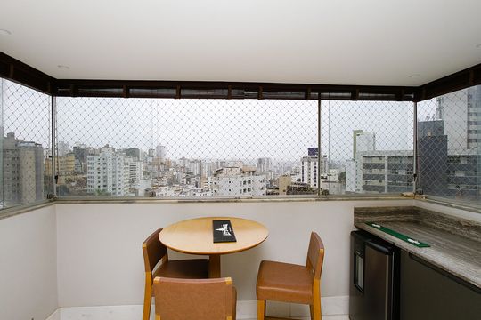 Varanda da Sala de apartamento à venda com 3 quartos, 95m² em Gutierrez, Belo Horizonte
