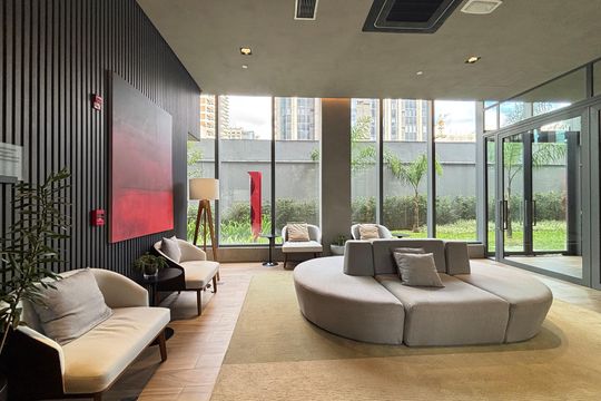 Área comum de apartamento à venda com 1 quarto, 42m² em Itaim Bibi, São Paulo