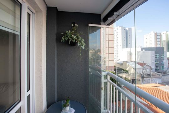 Varanda da Sala de apartamento à venda com 2 quartos, 56m² em Centro, Diadema