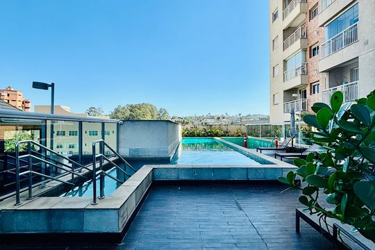 Área comum - Piscina de apartamento para alugar com 1 quarto, 51m² em Empresarial 18 do Forte, Barueri