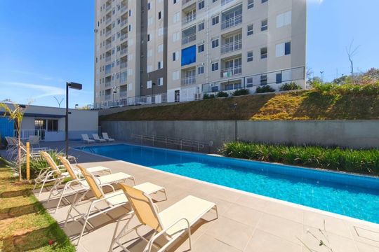 Área comum - Piscina de apartamento à venda com 1 quarto, 48m² em Jardim das Cerejeiras, Campinas