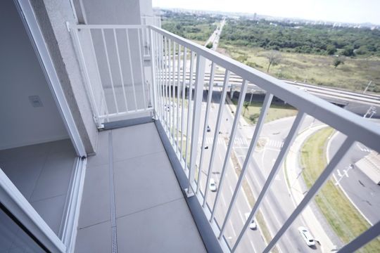 Varanda da Sala de apartamento para alugar com 3 quartos, 61m² em Fazenda Crimeia Caveiras, Goiânia
