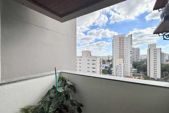 Sacada da Sala de apartamento à venda com 3 quartos, 80m² em Santo Amaro, São Paulo