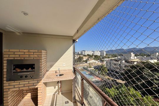 Varanda de apartamento à venda com 3 quartos, 78m² em Recreio dos Bandeirantes, Rio de Janeiro