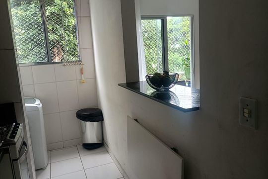 Área de serviço de apartamento à venda com 2 quartos, 56m² em Chácara Agrindus, Taboão da Serra