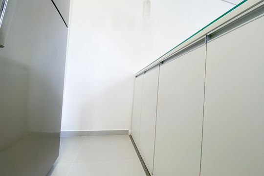 Cozinha de apartamento à venda com 1 quarto, 33m² em Barra Funda, São Paulo