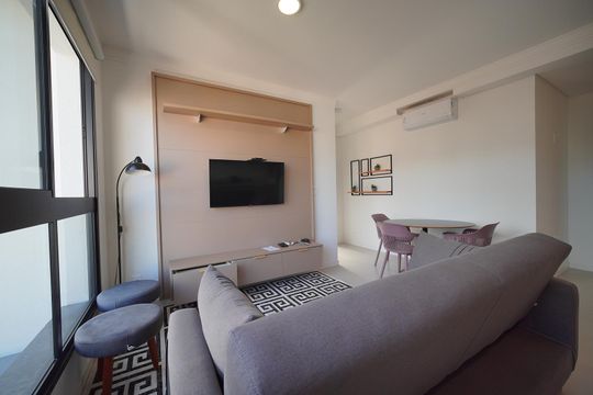 Sala de apartamento para alugar com 1 quarto, 40m² em Centro, Florianópolis
