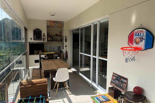 Varanda gourmet de apartamento para alugar com 3 quartos, 144m² em Alphaville, Santana de Parnaíba