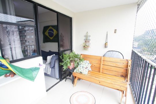 Varanda da Sala de apartamento à venda com 3 quartos, 98m² em Freguesia (jacarepaguá), Rio de Janeiro