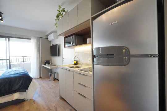 Cozinha de kitnet/studio à venda com 1 quarto, 32m² em Ipiranga, São Paulo