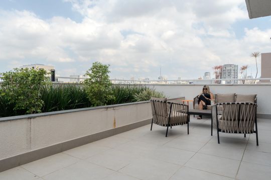 Área comum de kitnet/studio para alugar com 1 quarto, 31m² em Bela Vista, São Paulo