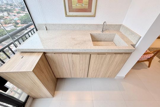 Área de Serviço de kitnet/studio à venda com 1 quarto, 38m² em Campo Belo, São Paulo
