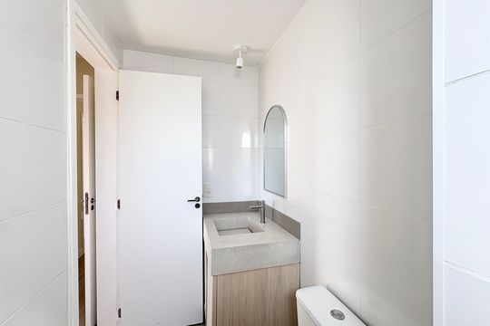Banheiro da Suíte de apartamento à venda com 2 quartos, 49m² em Vila Pirituba, São Paulo