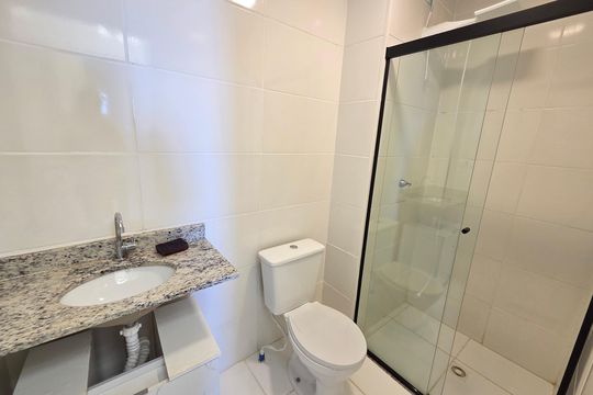 Banheiro Social de apartamento para alugar com 2 quartos, 90m² em Vila Balnearia, Praia Grande