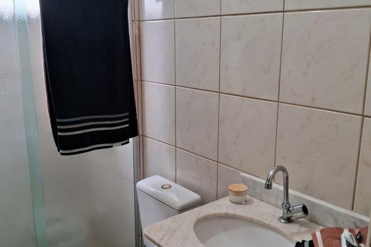 Banheiro de apartamento à venda com 3 quartos, 80m² em Jardim Campos Eliseos, Campinas
