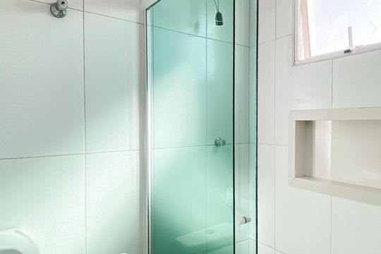 Banheiro da  de casa de condomínio à venda com 2 quartos, 52m² em Vila Marieta, São Paulo