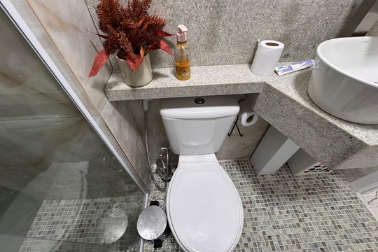Banheiro Social de apartamento para alugar com 2 quartos, 60m² em Barra Olímpica, Rio de Janeiro