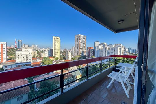 Varanda da Sala de apartamento à venda com 3 quartos, 111m² em Perdizes, São Paulo