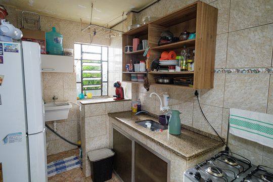 Cozinha de apartamento à venda com 3 quartos, 57m² em Campo Grande, Rio de Janeiro