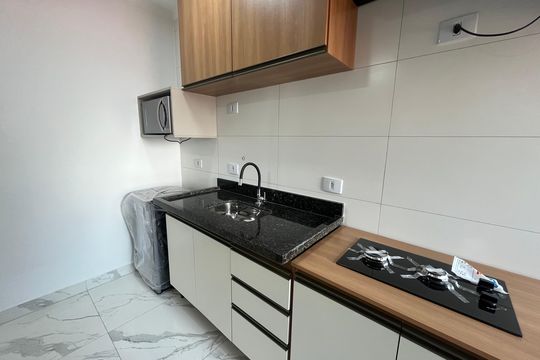 Cozinha de apartamento para alugar com 1 quarto, 30m² em Parque Peruche, São Paulo
