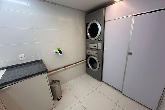 Lavanderia de kitnet/studio para alugar com 1 quarto, 32m² em Santo Amaro, São Paulo
